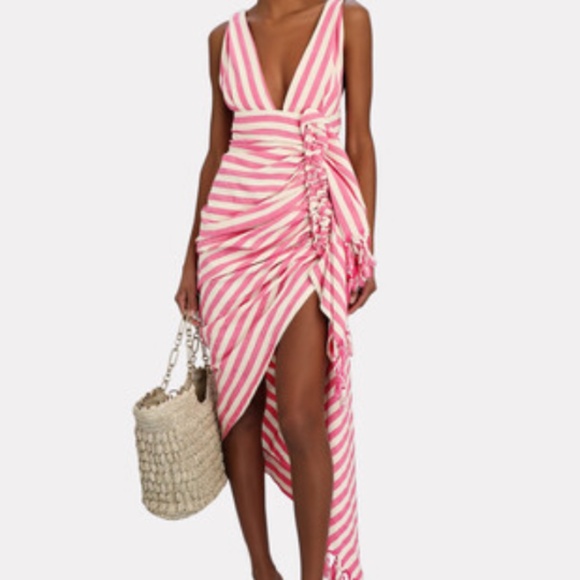 Just Bee Queen - Tulum dress pink stripes - Picture 3 of 5